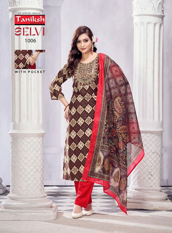 Selvi Vol 2 By Taniksh Heavy Rayon Embroidery Kurti With Bottom Dupatta Wholesale Shop In Surat